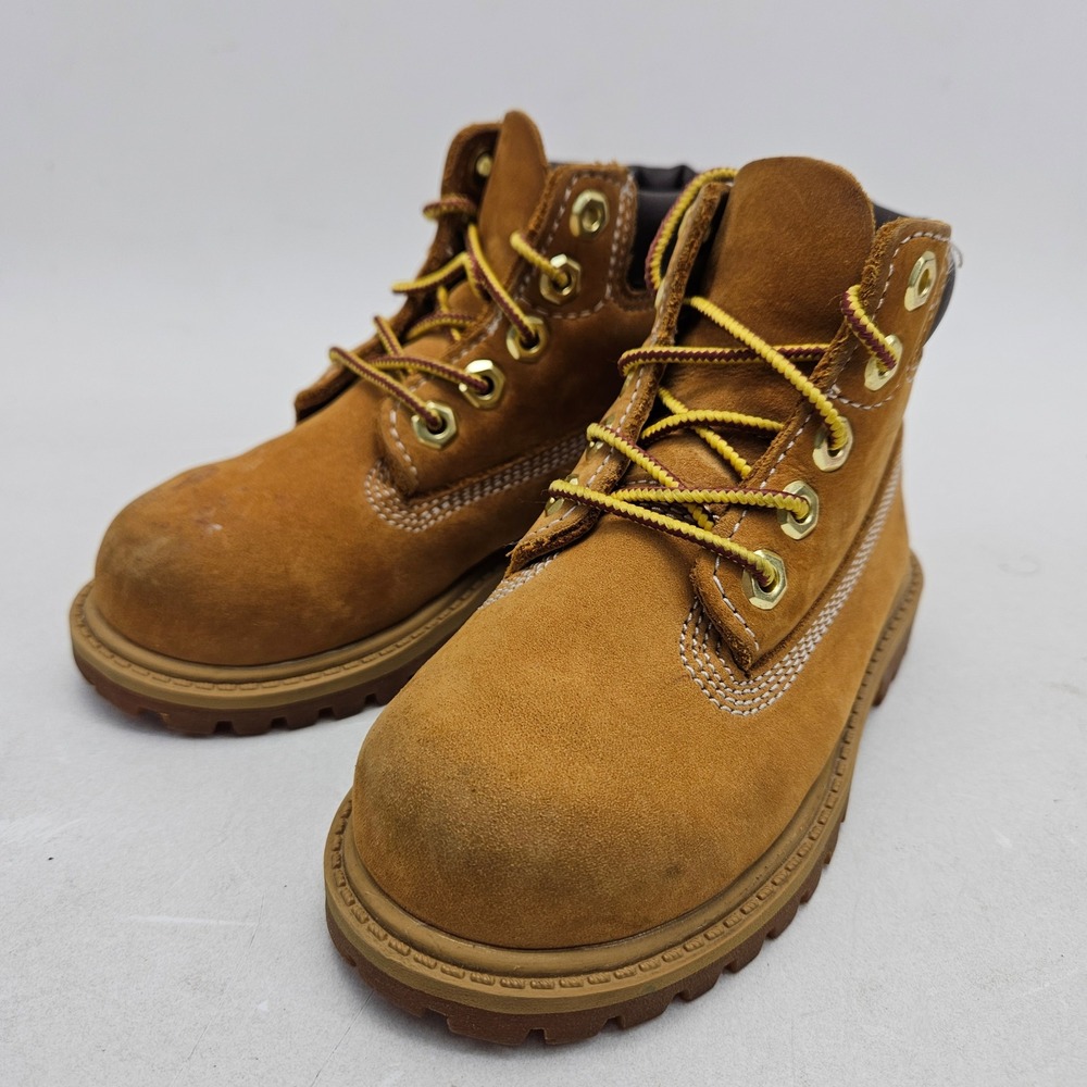 Timberland Toddler 8M Wheat Nubuck Leather 6"Waterproof Boots 2.5-3 yo boy girl